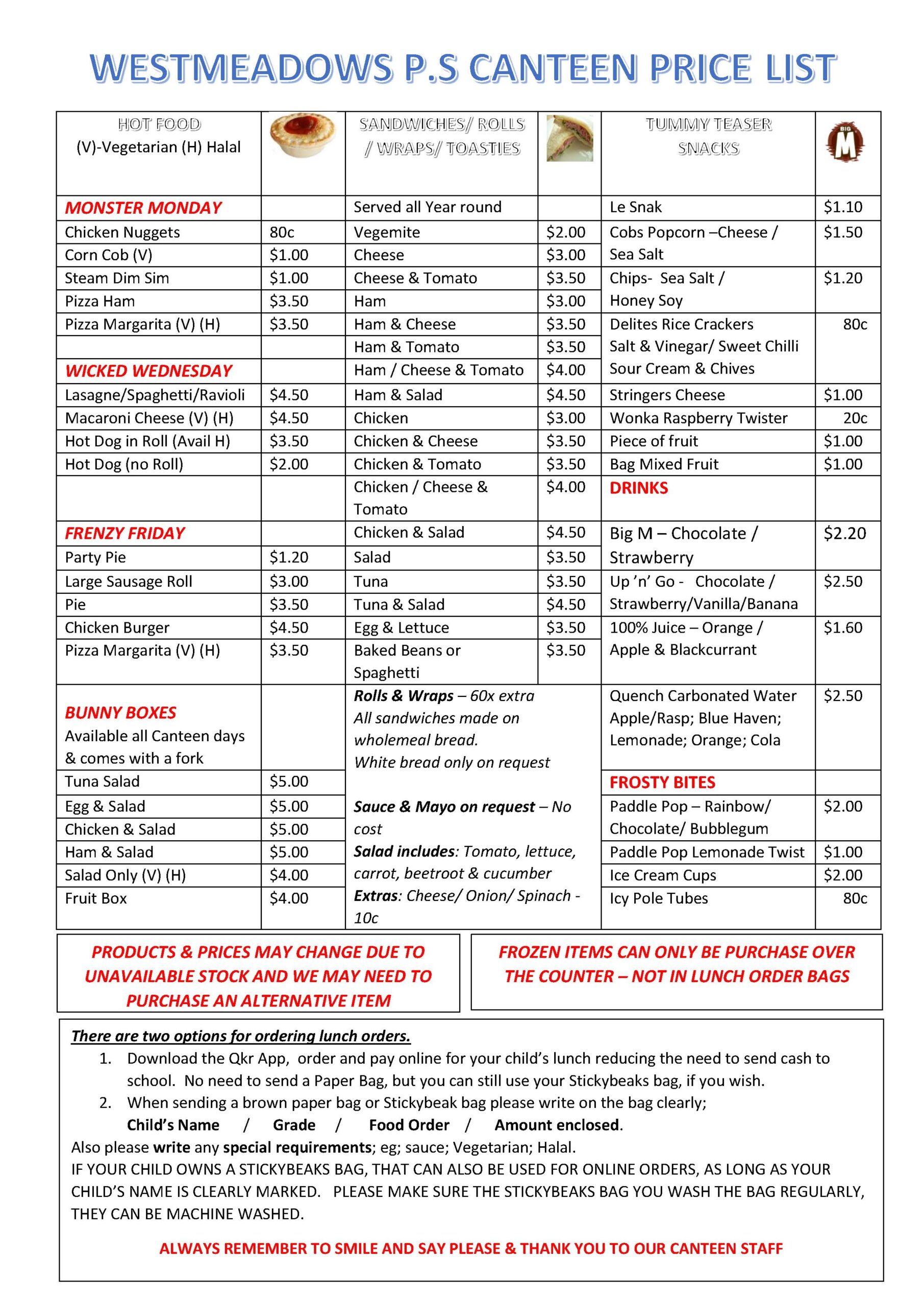 Canteen Westmeadows Primary School