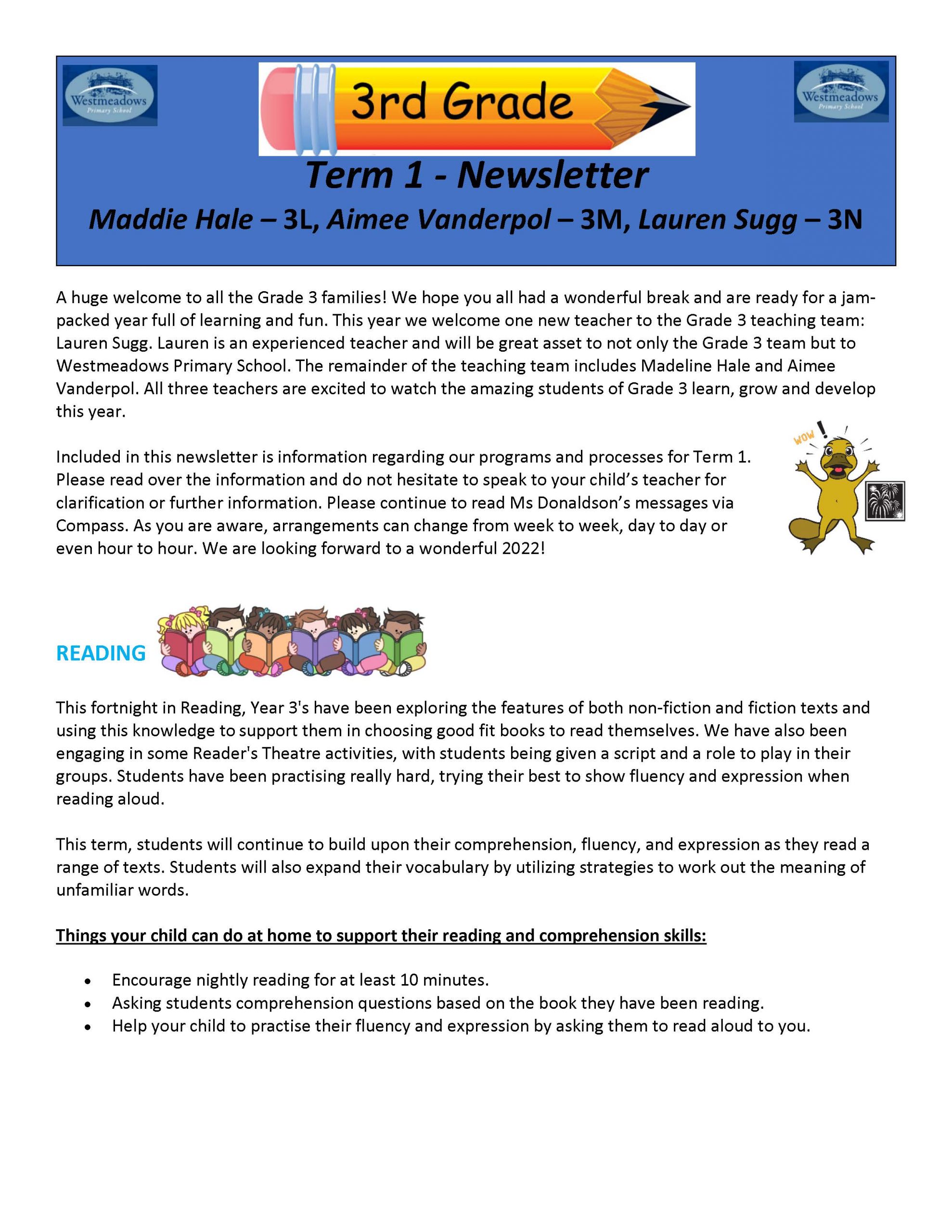 Grade 3 Term 1, 2022 Newsletter_Page_1