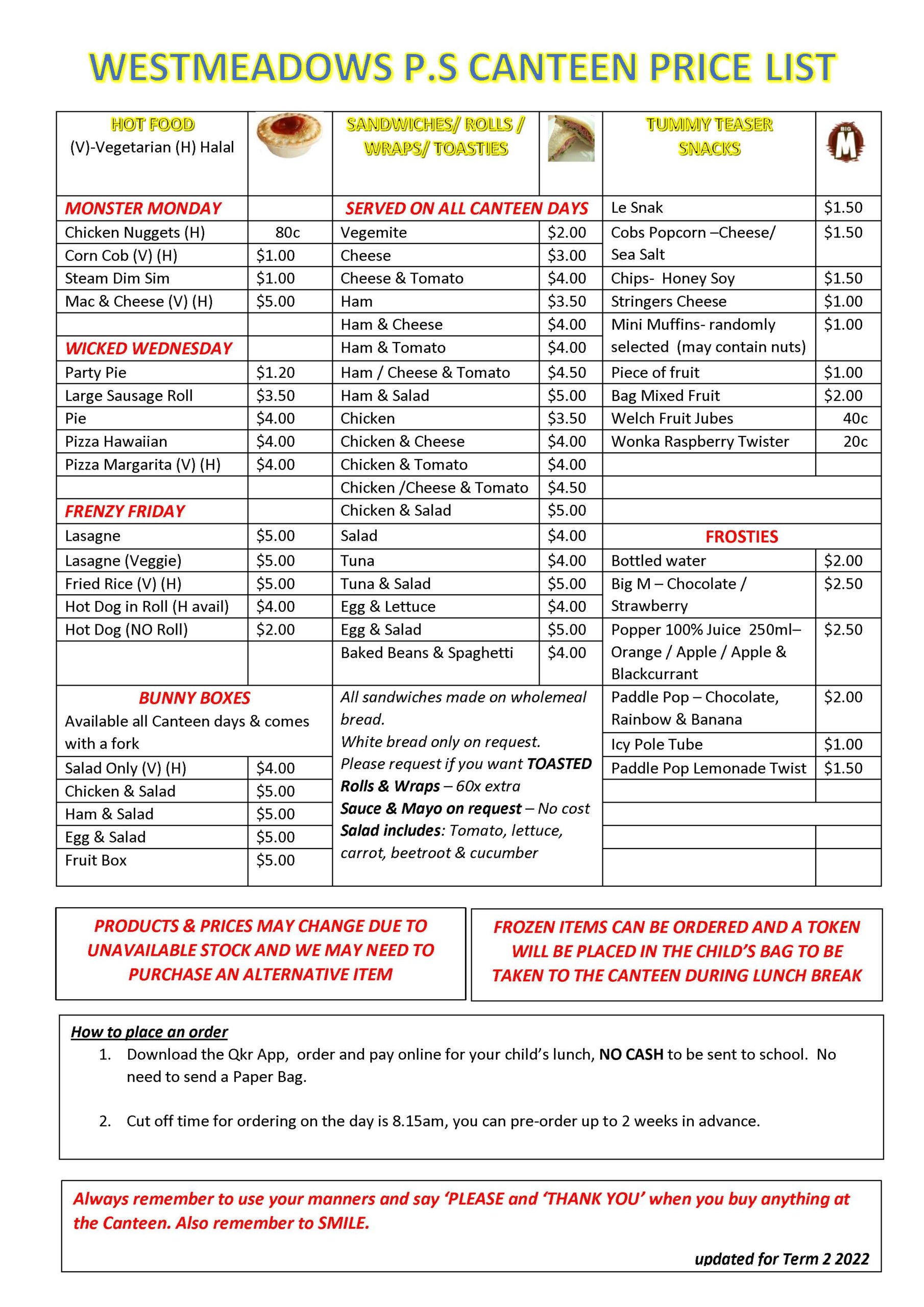 CANTEEN_Price_List_2022