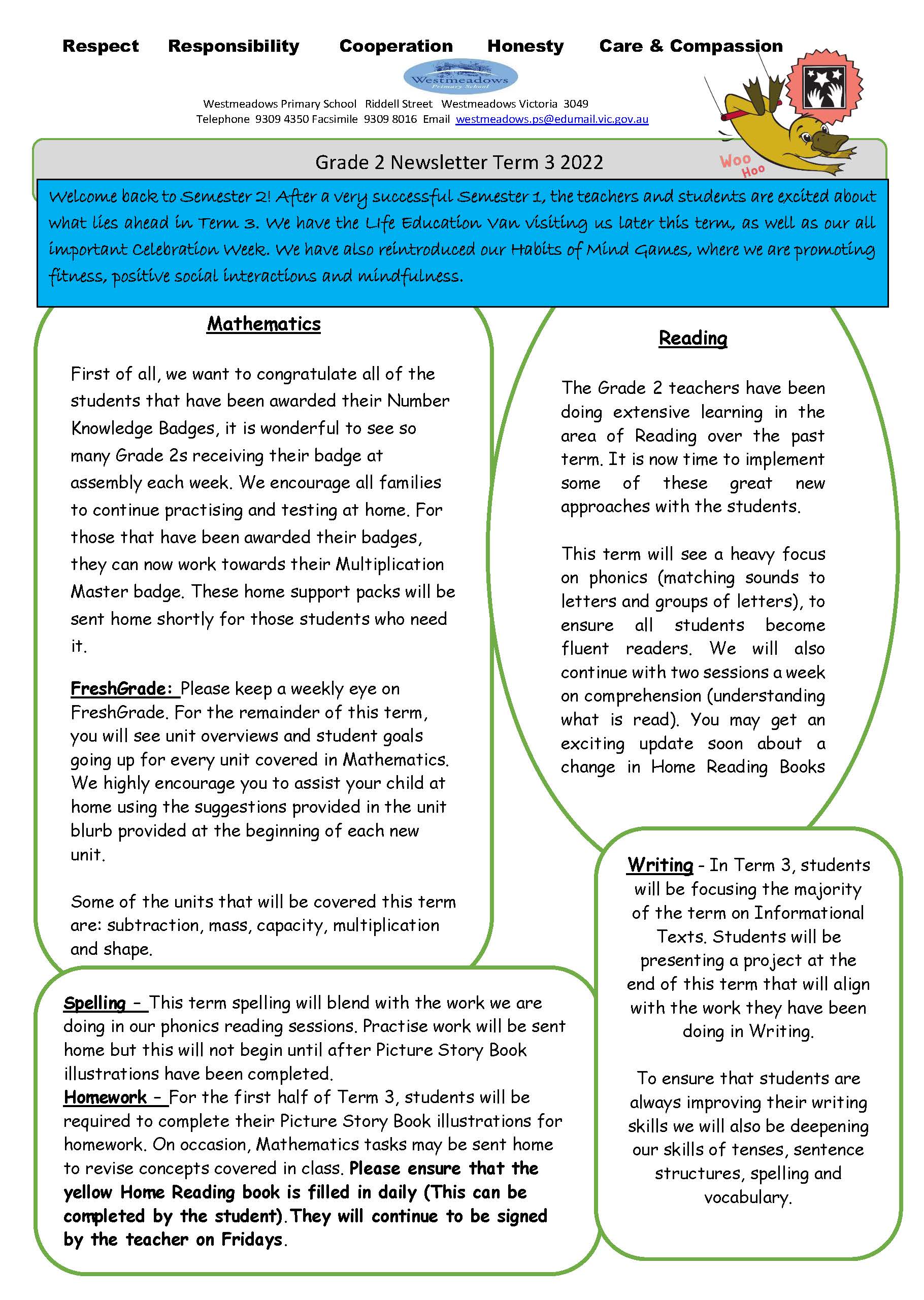 Grade 2 Term 3, 2022 Newsletter_Page_1