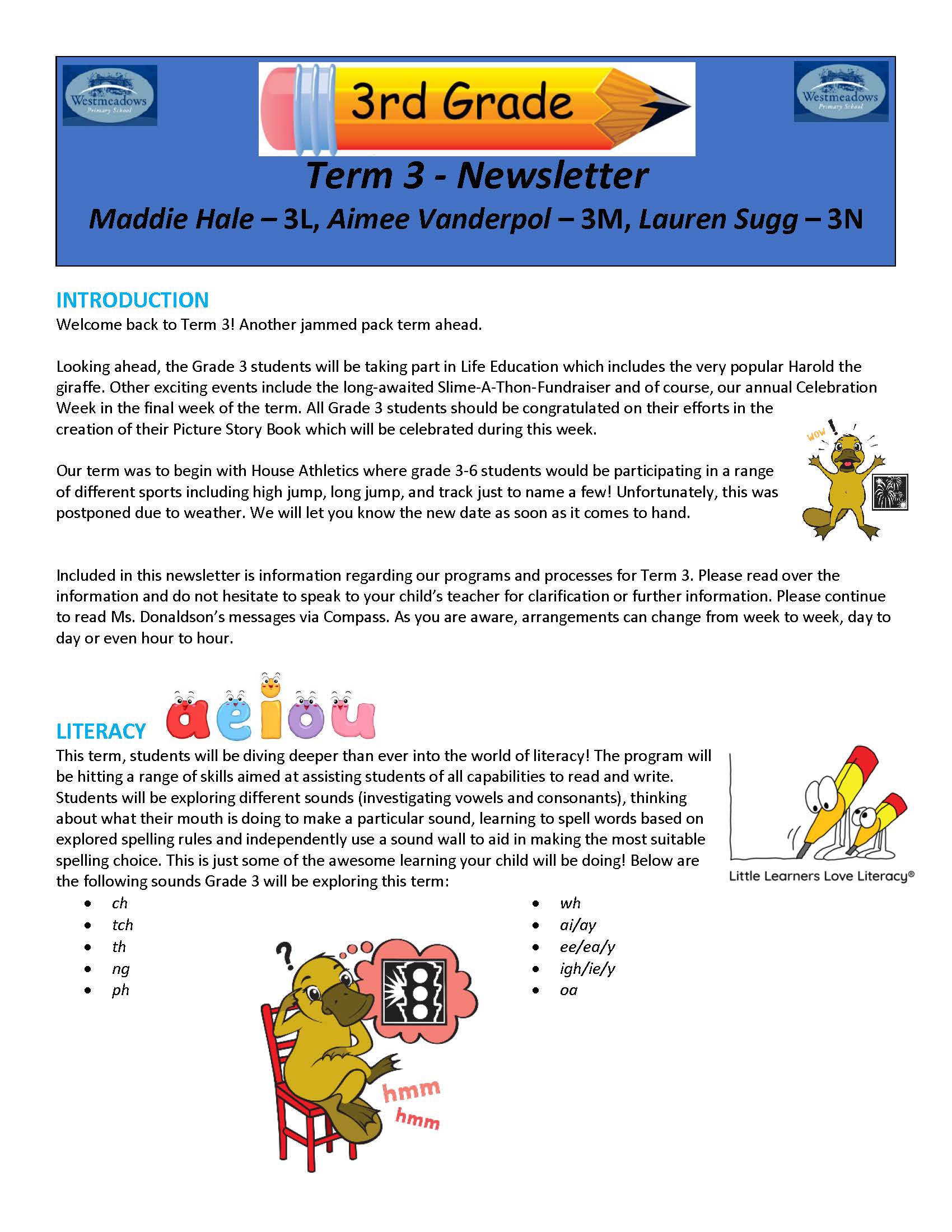 Grade 3 Term 3, 2022 Newsletter_Page_1